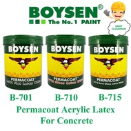 Boysen Permacoat Latex White Acrylic Paint Gallon Size 4 Liters 701 Flat Semi Gloss Black Emulsion