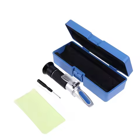 Brix Refractometer 2 in 1 Brix & Salinity Refractometer ATC 0-32% Brix & 0-28% Salinity Measure Sodi