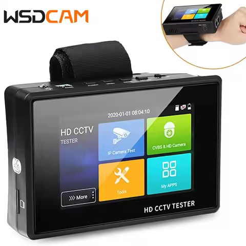 CCTV Tester 4 Inch Portable Wrist IP Camera Tester CCTV Tester 4K H.265 IP CVBS CVI TVI AHD Analog C