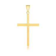 จี้ทองคำแท้ 14k รูปไม้กางเขนขัดเงา Polished Flat Cross Pendant in 14k Yellow Gold