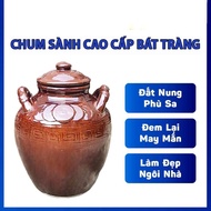 [Chum rượu vò ngâm rượu] Hũ ngâm rượu da lươn men bóng  2 quoai cầm Bát Tràng 10l 20l 30l 40l 50l