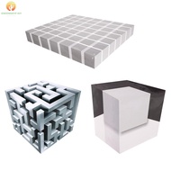 3Pcs 3D Optical Corners Wall Art Illusion Corner Decal Geometric Cube Wall Art Stereoscopic Cube Sti