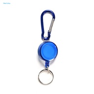 Retractable Ski Pass ID Card Badge Reel Holder Carabiner Recoil Key Chain Ring