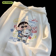 Cute Crayon Shin-chan Long Sleeved Hoodie Unisex Harajuku Sweater Oversize Sweatshirt