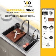 Waterfall 6846 7846 Nano Sink Stainless Steel Rainfall Sink Singki Dapur Rainfall  LARGE SINGLE BOWL