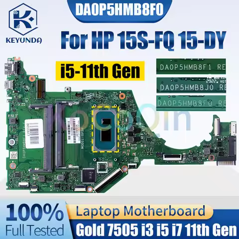 DA0P5HMB8F1 DA0P5HMB8F0 DA0P5HMB8J0 For HP 15S-FQ 15-DY Notebook Mainboard Gold 7505 i3i5 i7 11th La