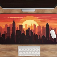 Urban Sunset Mat, Dystopian Decor, Manapunk Desk Mat, City Art Mat, Minimal Desk Mat, Workspace Style, Unique Mat Gift