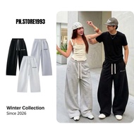 PN.Store1993 Unisex Men's and Women's Winter Embroidered Loose Fleece Trousers
