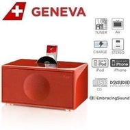 Geneva Sound System iPod / iPhone/CD 音響(Model M+CD-鋼烤亮面紅)