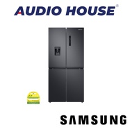 SAMSUNG RF48A4010B4/SS  467L 4 DOOR FRIDGE  COLOUR: GENTLE BLACK MATT  ENERGY LABEL: 2 TICKS 2 YEARS WARRANTY BY SAMSUNG