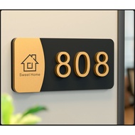 Unit Number Signage HDB Unit Customised Unit Sign door sign  door unit number house number plate uni