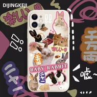 Cute Bunny iphone14promax Apple 13 Phone Case 12mini Niche ins Style iphone 6 6S 11 7 8 Se 2020 X XR XS Plus 12 13