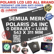 premium POLARIS TV LCD LED 24 INC 0 DERAJAT LAPISAN LUAR DEPAN