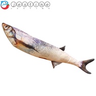 JESTINE Simulation Fish Plush Pillow, Perch Grouper Cartoon Fish Plush Toy, Fish Stuffed Doll PP Cot