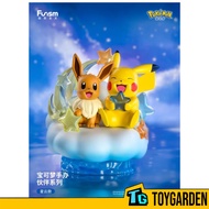 Funism Pokemon Partner Series Pikachu & Eevee (Nebula Ver.) Figure Pokémon Ibrahimovic and Pikachu F