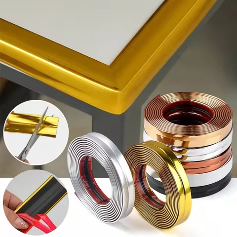 1PC 5mx2cm PVC Inside Outside Corner Trim Self-Adhesive Vinyl Moulding for Tile and Wall Furniture E