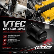 Works Engineering VTEC Solenoid Cover for Honda B16A, B17A, and B18C B Series engines, D15 and D16 V