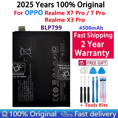 Original New BLP799 4500mAh Phone Replacement Battery For OPPO Realme X7 X3 7 Pro Realme7 Pro RMX217