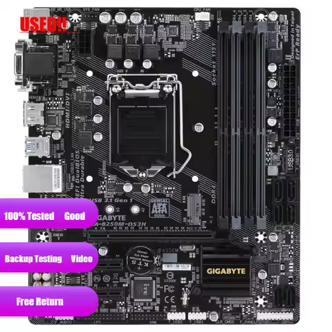 Gigabyte B250M-DS3H Desktop Motherboard LGA 1151 Support 6th/7th-Gen i7 i5 i3 DDR4 64GB M.2 SSD