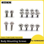 For KAWASAKI KX125 KX250F KX450F KLX250R KLX450R Motorcycle Screws Fairing Bolts Body Screw Nuts M6/