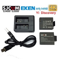 [OEM] แท่นชาร์จคู่ หรือ แบตเตอรี่ SJCAM SJ4000 AIR SJ5000 4K eken H9 H9R Yi Discovery battery charge