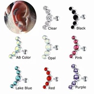 Piercing Earring Stainless Helix Crystal 8 Colors