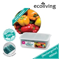 ECO LIVING 1.9/2.9L Rect Airtight Eco Smart Freezer Keeper with Drainer, Bekas Makanan, ECO-1637DB/2