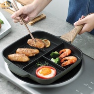 [Malaysia Ready] Vision Non-Stick 3 in 1 Breakfast Pan Maifan Stone Breakfast Skillet with Cartoon p
