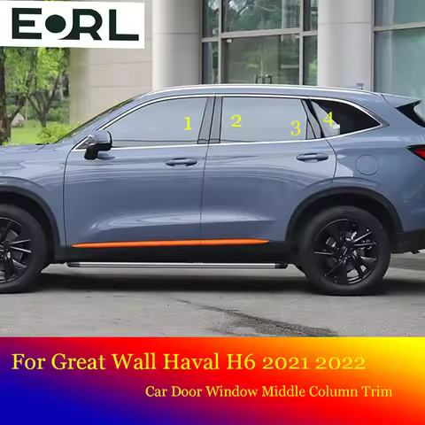 Car Middle Column PC Window Trims Decoration B C Pillar Strip Sticker For Great Wall Haval H6 3th 20