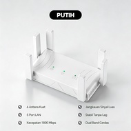 Dual Band Repeater WiFi 6-1800Mbps2.4G & 5.8GhzJangkauan 10000 KakiPersegi untuk Rumah Besar dan Gam