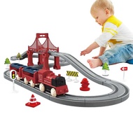Toy Electric Toddler Set 44PCS Kids Toys Realistic Train Track Playset With