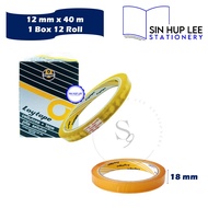 Loytape Cellulose Tape 18 mm x 15 yds / 12 mm x 40 m / 18 mm x 40 m / 24 mm x 40 m (1Box)