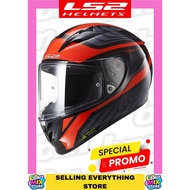 LS2 HELMET FULL FACE *FF323 ARROW REPLICA BURNER BLACK RED + VISOR ( XL - 2XL ) SPECIAL PROMO CLEAR 
