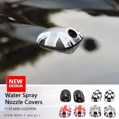 2pc Car Wiper Water Spray Nozzle Covers For MINI Cooper F56 Countryman Clubman For F54 F55 F57 F60 F