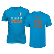Men's cotton T-shirt Cricket India Jersey Style Virat 18 Men's T-shirt 4XL , 5XL , 6XL