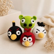 GANTUNGAN LivaCraft | Amigurumi Character Angry Bird Series Keychain Handmade Knitted Bag/