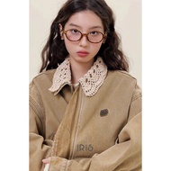 Pre 8 days「สินค้าลิขสิทธิ์แท้」IRIS 25AW l IJ25801 Vintage lace jacket เสื้อผ้าผู้หญิง เสื้อแขนยาว กั
