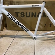 Frame sepeda fixie tsunami snm 100 putih doff size S M L .ready size S