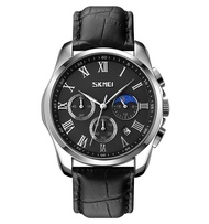 SKMEI 9260 Jam Tangan Pria Analog Chronograph Casual Quartz Tali Kulit