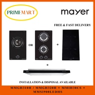 MAYER *FREE 5PC COOKWARE SET* MMGH310H / MMGH320H + MMIH30CS + MMSI900LEDHS 30CM DOMINO GAS HOB + 90