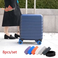 [EruditeCourtM] 8Pcs Luggage Wheels Protector Silicone Luggage Accessories Wheels Cover For Most Lug