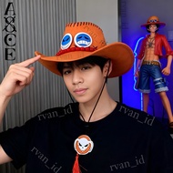 Ace One Piecee Hat - Ace Cosplay Hat - Ace One Piecee Character Hat - Fishing Hat - One Piecee Figur