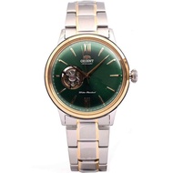 100% Original ORIENT Bambino Green Open Heart Dial RA-AG0432E00C RA-AG0432E Two Tone Stainless Steel Watch