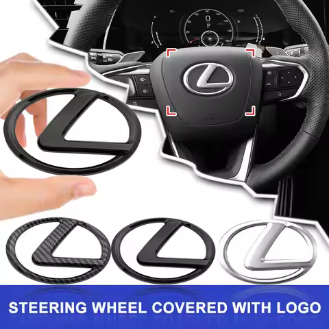 Steering Wheel Center Emblem Sticker for Lexus RX NX ES IS GX LX UX CT GS F Sport RX300 RX350 GX460 