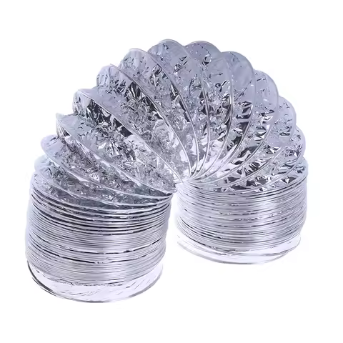 4 Inch 100mm Ventilator Pipe PVC Aluminum Tube Air Ventilation Pipe Hose Flexible Exhaust Duct 3/2M 