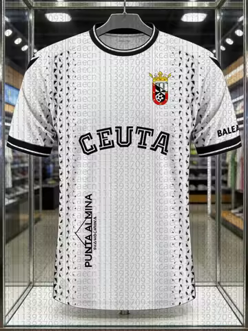 2026 Football Jersey AD Ceuta 3D Printed Adult Athleisure T-Shirt Summer Quick-dry VentilateSoft Com