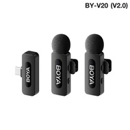 BOYA BY-V Series V2.0 Wireless Lavalier Microphone With Noise Cancellation ไมค์ไร้สาย ตัดเสียงรบกวนไ