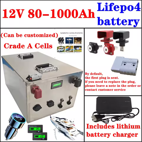 BMS 4S 12V 100Ah 80Ah 120Ah 150Ah 200Ah PP 300Ah 400Ah-1000Ah Lifepo4 Battery for 1200W Off-Grid UPS