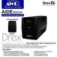 AWP 650VA Line-Interactive UPS Uninterruptible Power Supply