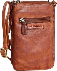 Peter 2in1 Leather Chest Bag Wallet Men's Mobile Phone Bag Female Travel Wallet Small Shoulder Bag V